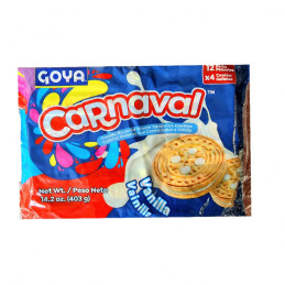 Galletas rellenas con crema sabor a vainilla Carnaval Goya (403 g/ 14.2 oz)