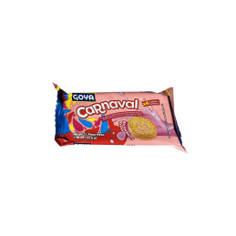 Galletas rellenas con crema sabor fresa Carnaval Goya (33.6 g)