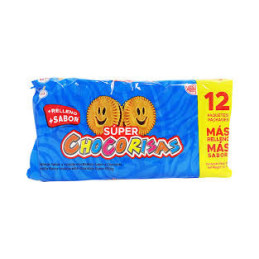 Galletas sabor vainilla con relleno sabor chocolate Chocorisas Molsa (25 g)