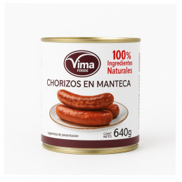 Chorizos en manteca Vima Foods (640 g / 1.41 lb)