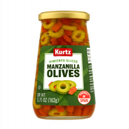 Aceitunas manzanilla en rodajas con pimiento Kurtz (163 g / 5.57 oz)